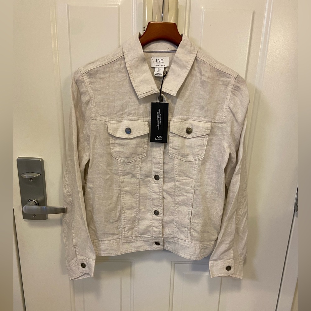 100% Washable Linen Jean Jacket - Picture 2 of 12
